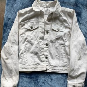 White Distressed Jean Jacket